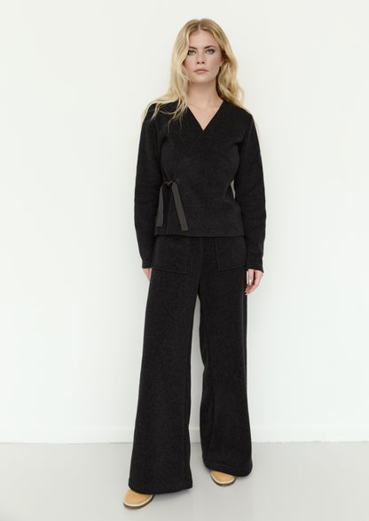 Henriette Steffensen Flare Trousers 2125 Soft Black