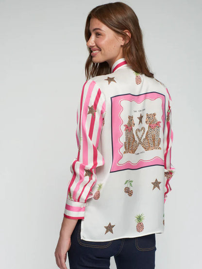 Vilagallo Pink Stripe Leopard 33641