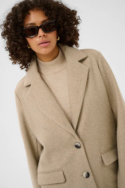 Kaffe KAsaturn Jacket Beige Smoke