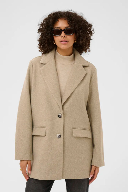Kaffe KAsaturn Jacket Beige Smoke