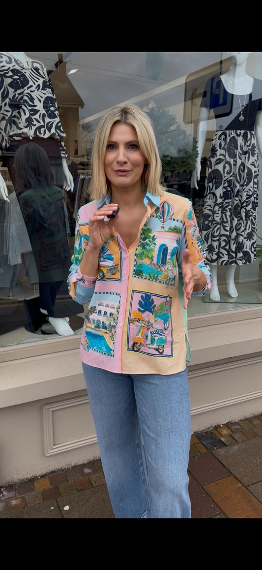 Vilagallo Travel Scenes Shirt 33646