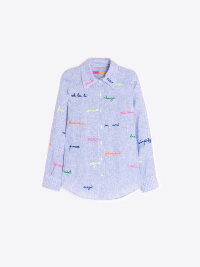 Vilagallo Stripe Words Shirt 33214