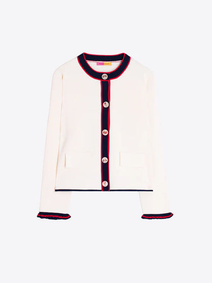Vilagallo Navy & Red Trim Jacket 33478