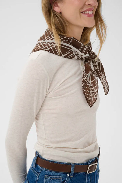 Part Two Phi Scarf Brown Check