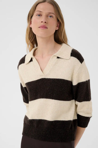 Part Two Charlott Pullover Whitecap Gray / Molé Stripe