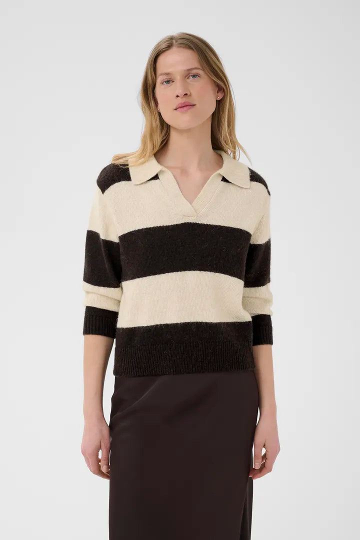 Part Two Charlott Pullover Whitecap Gray / Molé Stripe