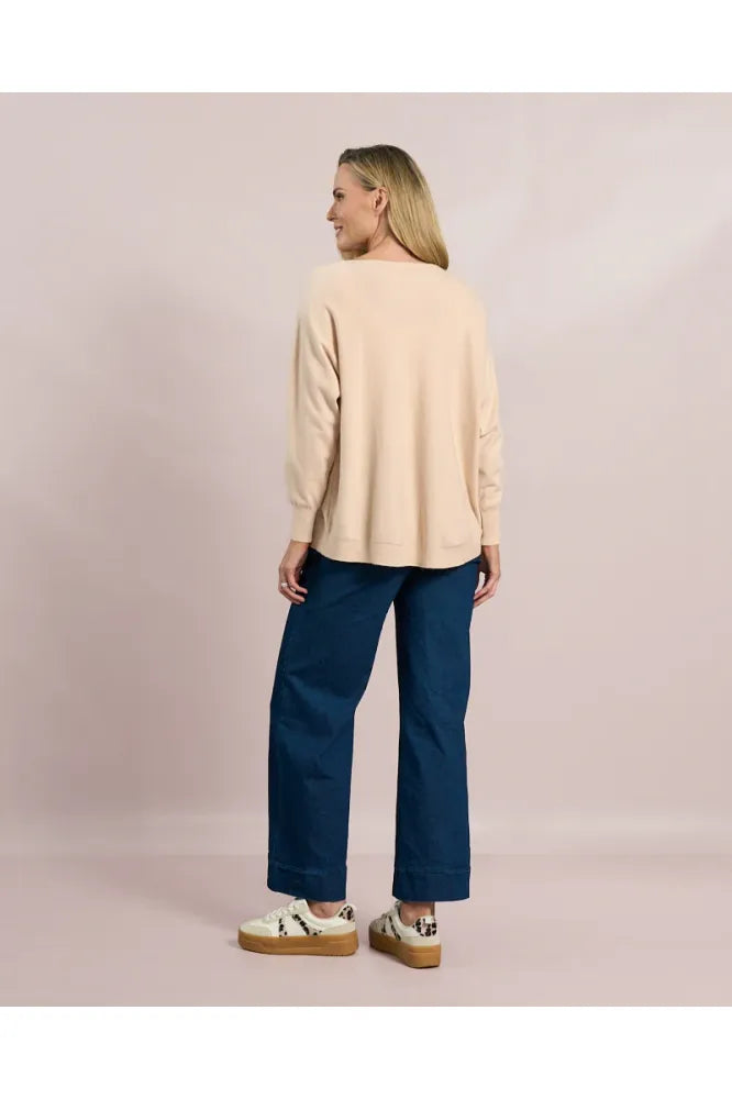 D.E.C.K Sand Centre Seam Detail Knit