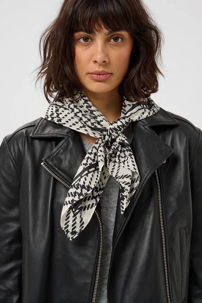 Part Two Phi Scarf Black Check