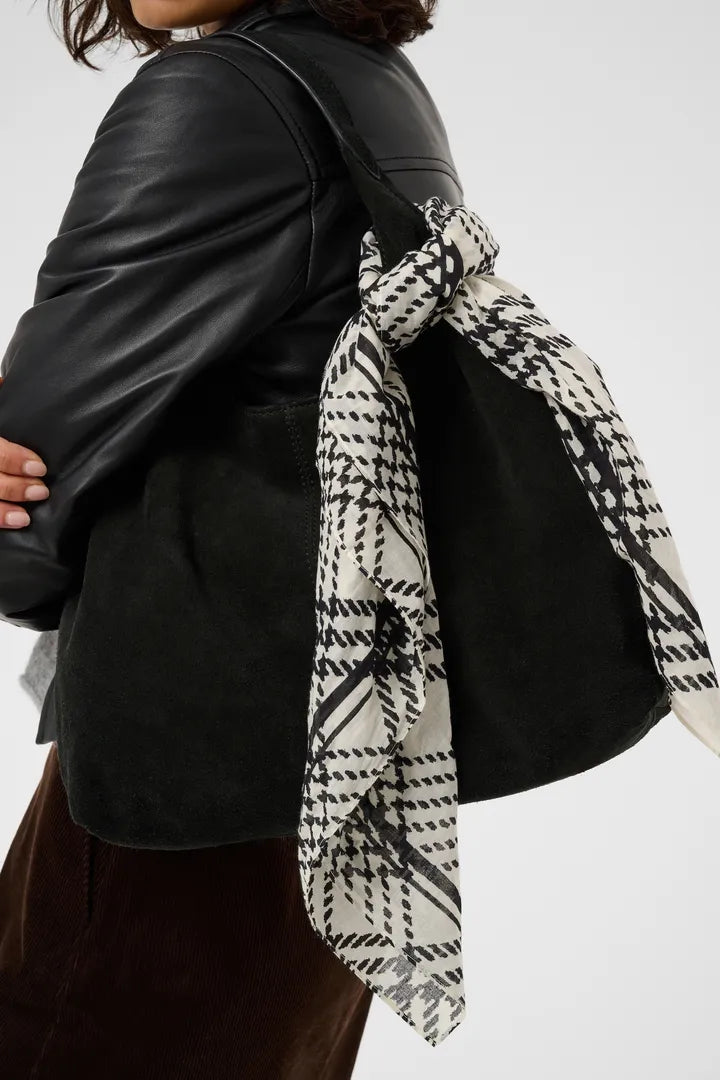 Part Two Phi Scarf Black Check