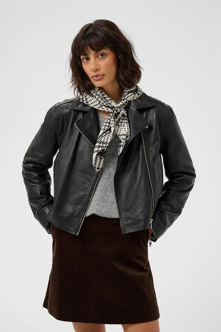 Part Two Phi Scarf Black Check