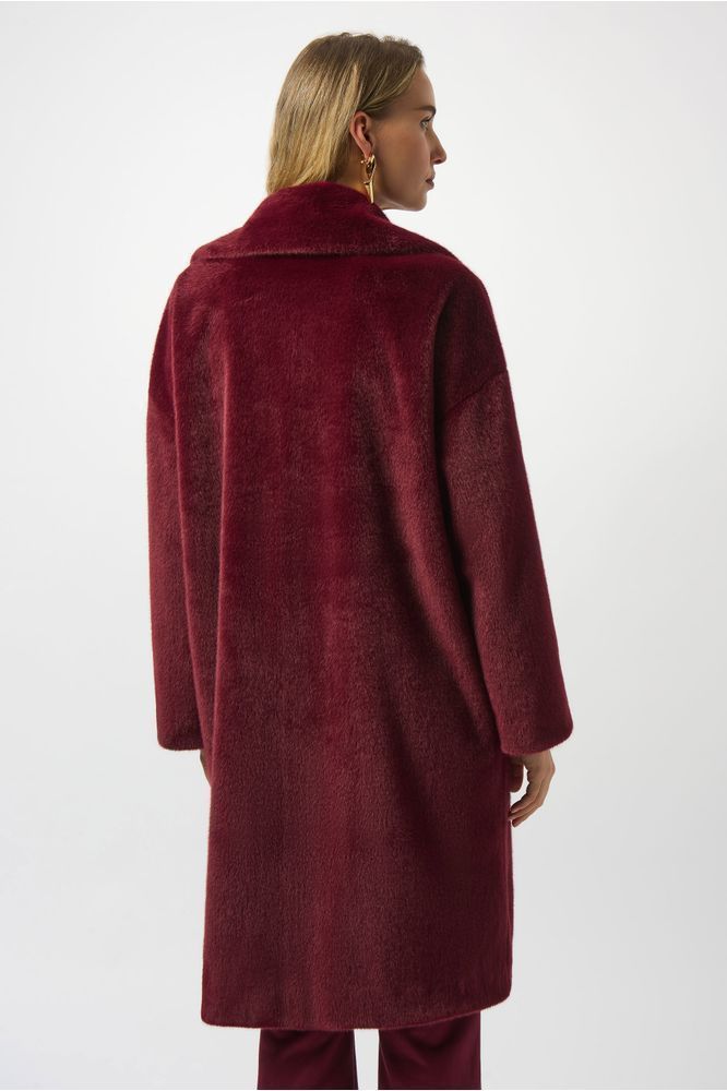 Joseph Ribkoff Faux Fur Straight Coat