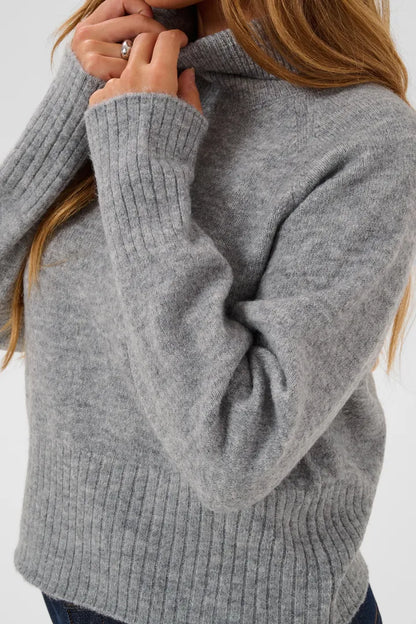 Kaffe KAerin Rollneck Grey Melange