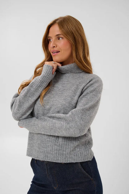 Kaffe KAerin Rollneck Grey Melange