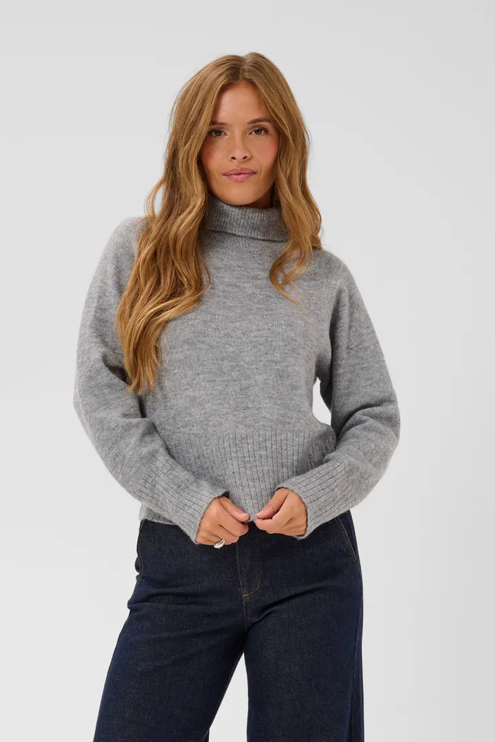 Kaffe KAerin Rollneck Grey Melange