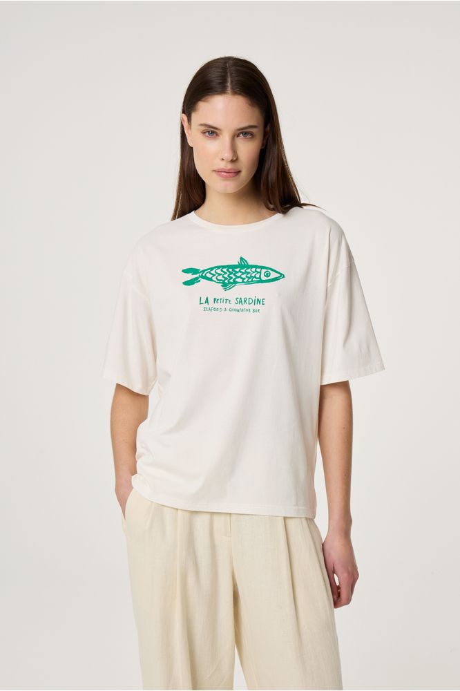 Fabienne Chapot Fay T-shirt Cosy White/Green