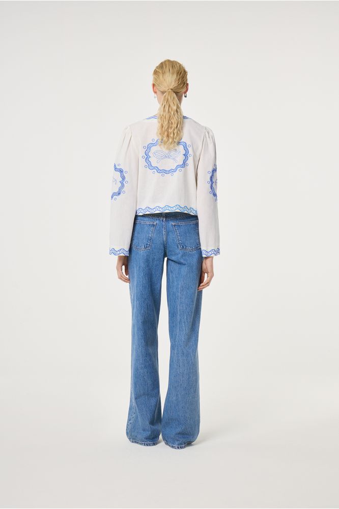 Fabienne Chapot Serviette Blouse Cosy White/Blue