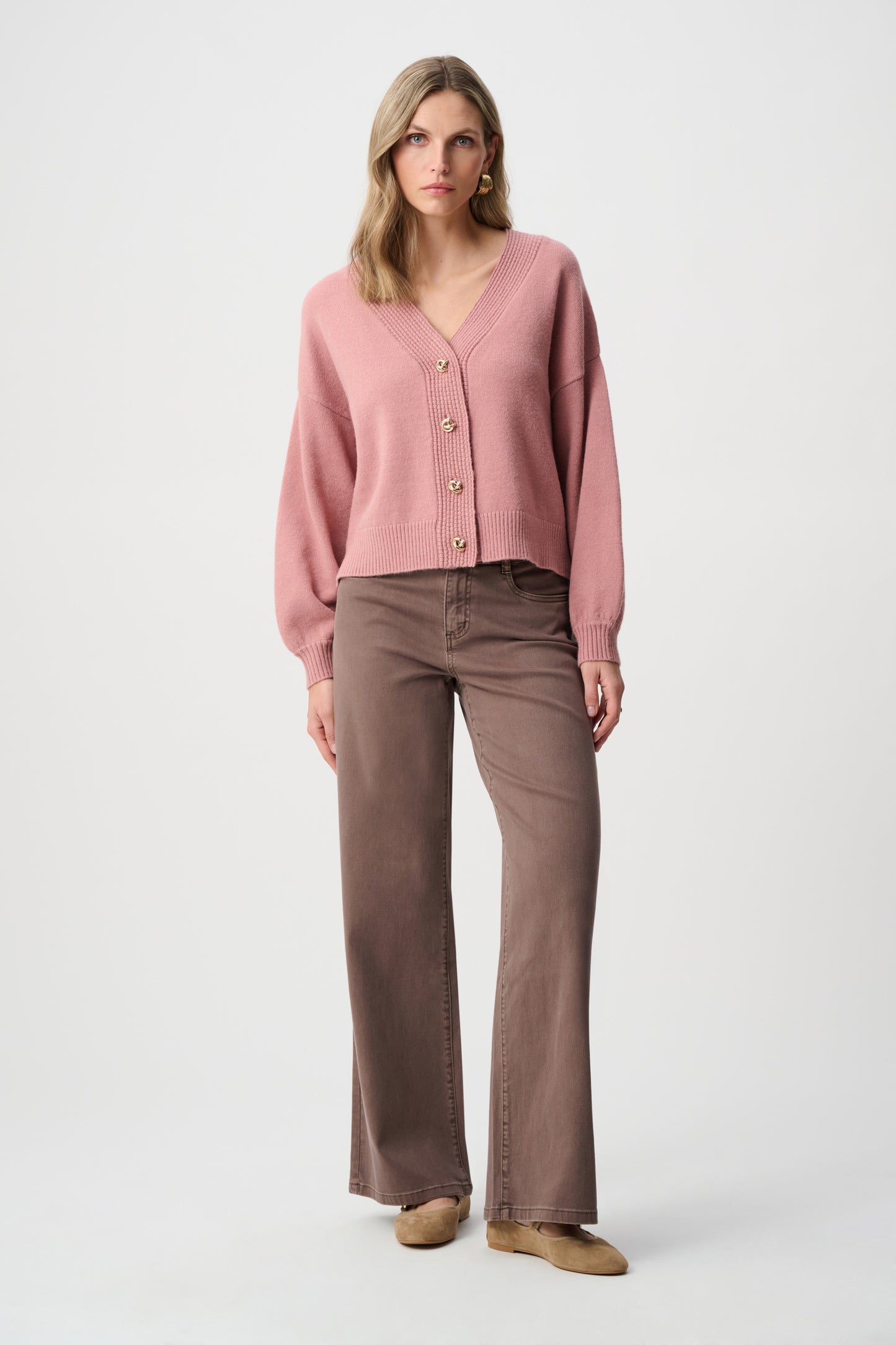 Joseph Ribkoff Goldie | Wide-leg Jeans Mink