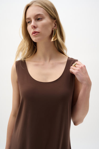 Joseph Ribkoff Scoop Neck Camisole Mahogany