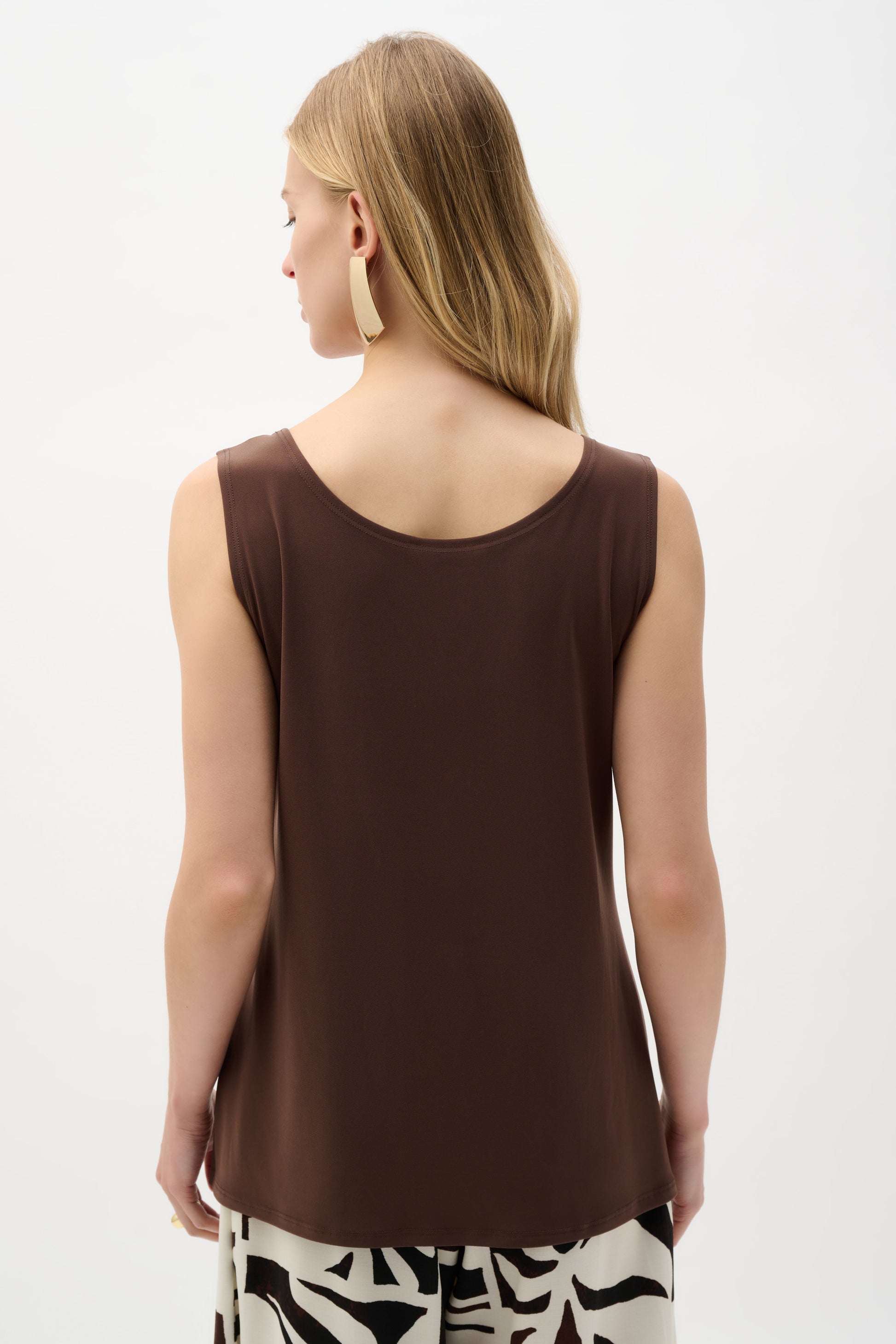 Joseph Ribkoff Scoop Neck Camisole Mahogany