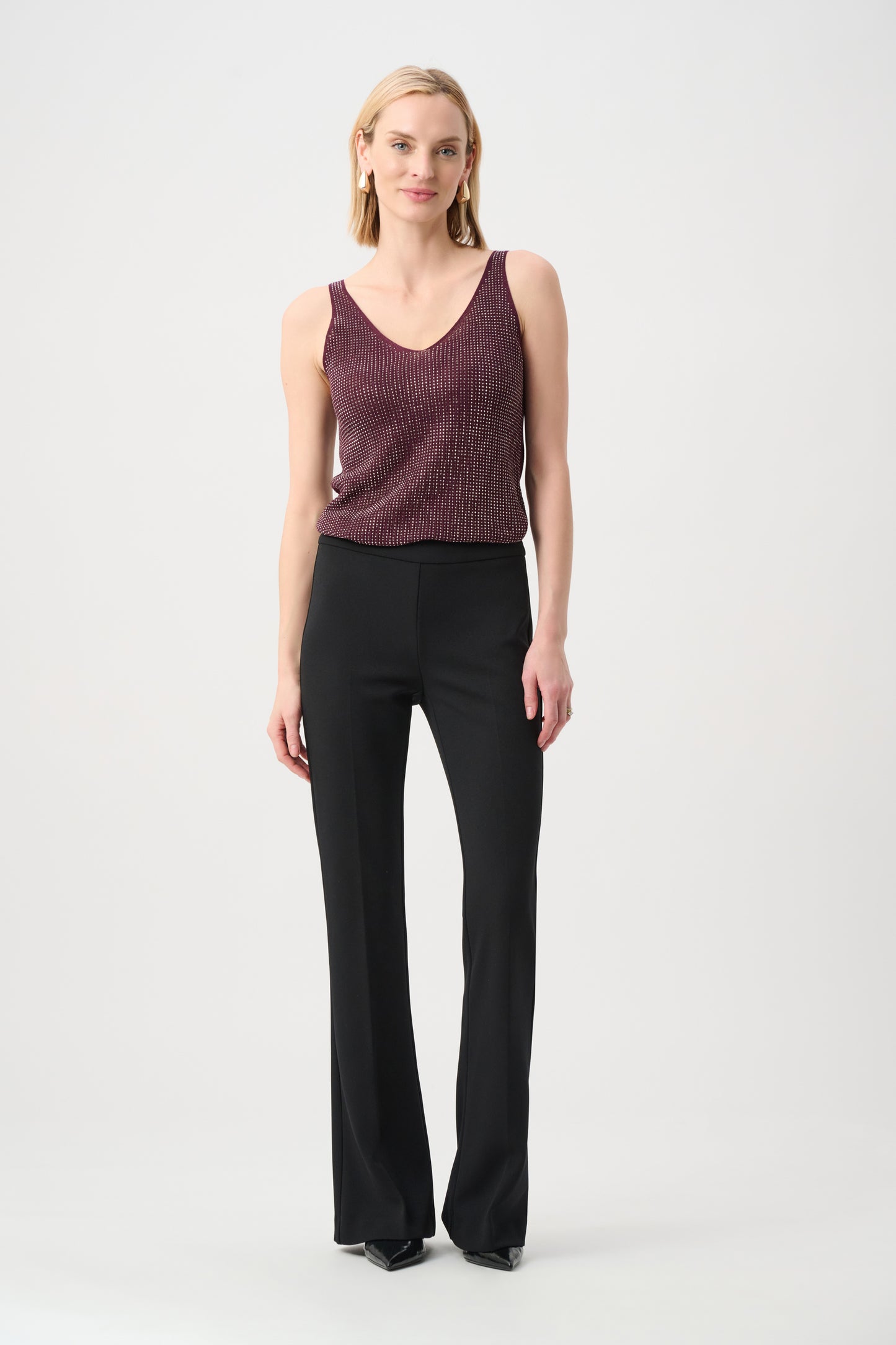 Joseph Ribkoff Metallic Camisole Elderberry