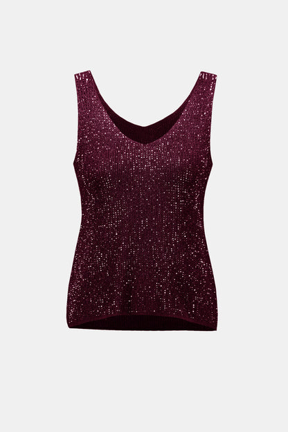 Joseph Ribkoff Metallic Camisole Elderberry