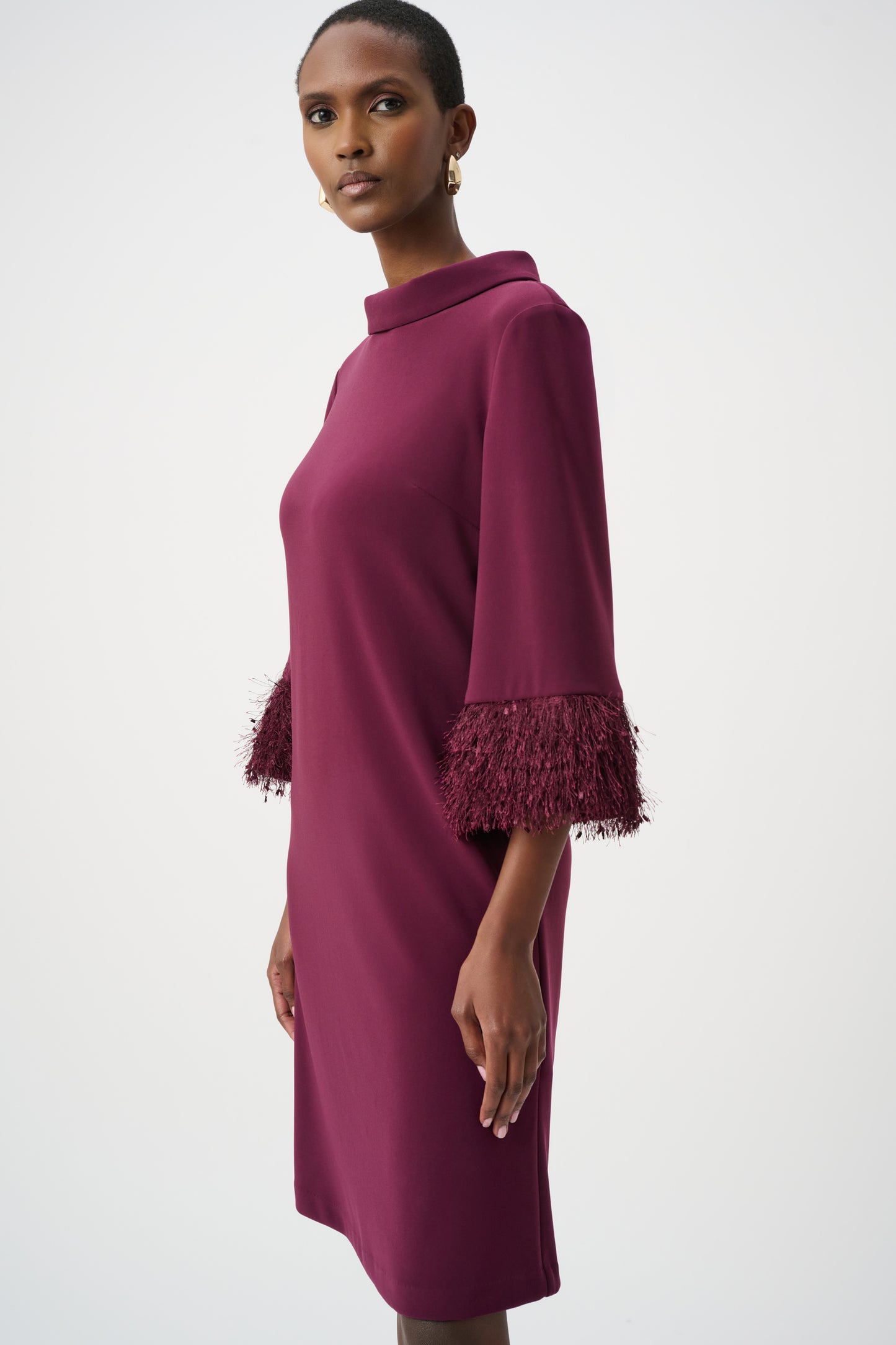 Joseph Ribkoff Silky Knit A-Line Dress Elderberry
