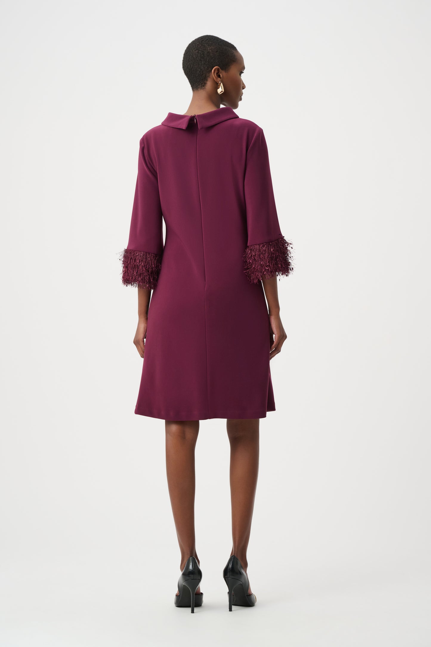Joseph Ribkoff Silky Knit A-Line Dress Elderberry