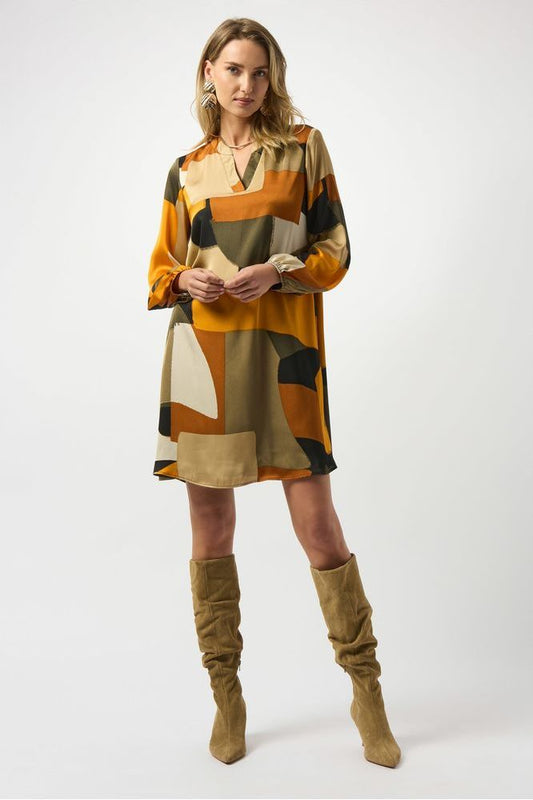 Joseph Ribkoff LDS Dress / 253218-Black/Multi