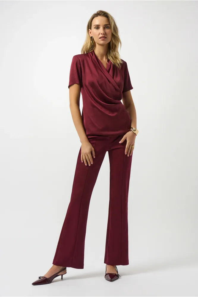 Joseph Ribkoff Recycled Satin Wrap Top
