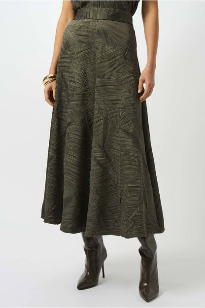 Joseph Ribkoff Pleated Satin Skirt