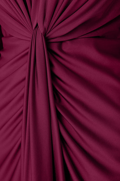 Joseph Ribkoff Satin Knit V-Neck Dress Berry Burst