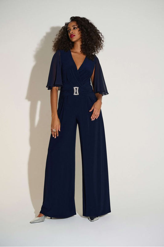 Joseph Ribkoff Chiffon Wide Leg Jumpsuit