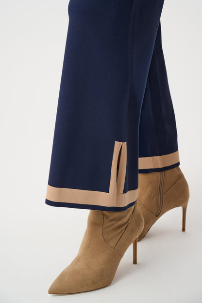 Joseph Ribkoff Colour Block Culottes Indigo/Camel