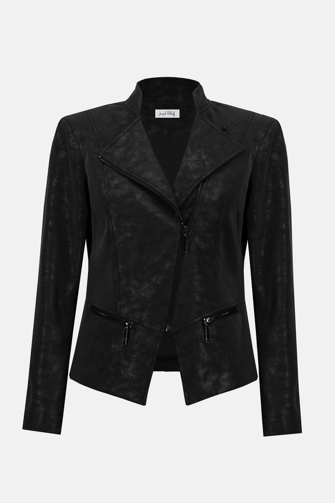 Joseph Ribkoff Foiled Moto Jacket