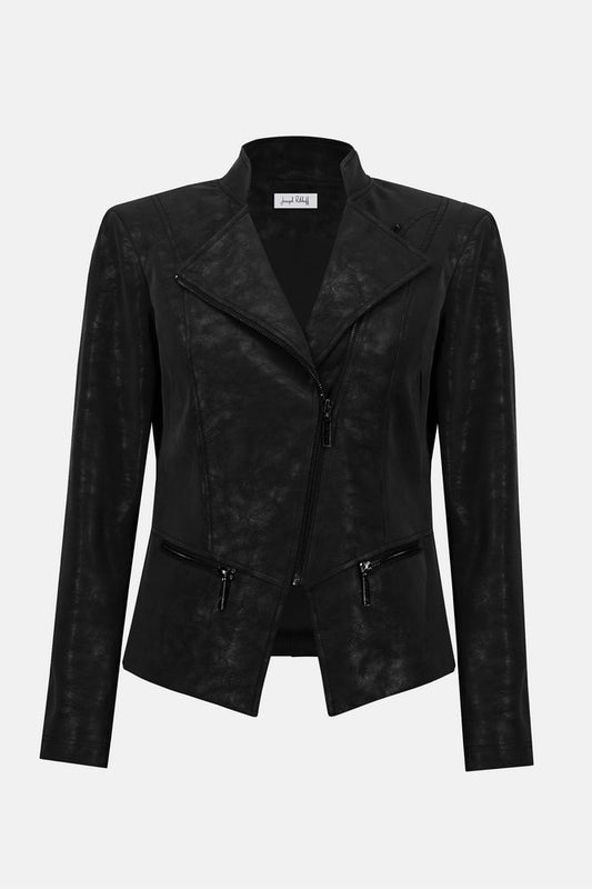 Joseph Ribkoff Foiled Moto Jacket