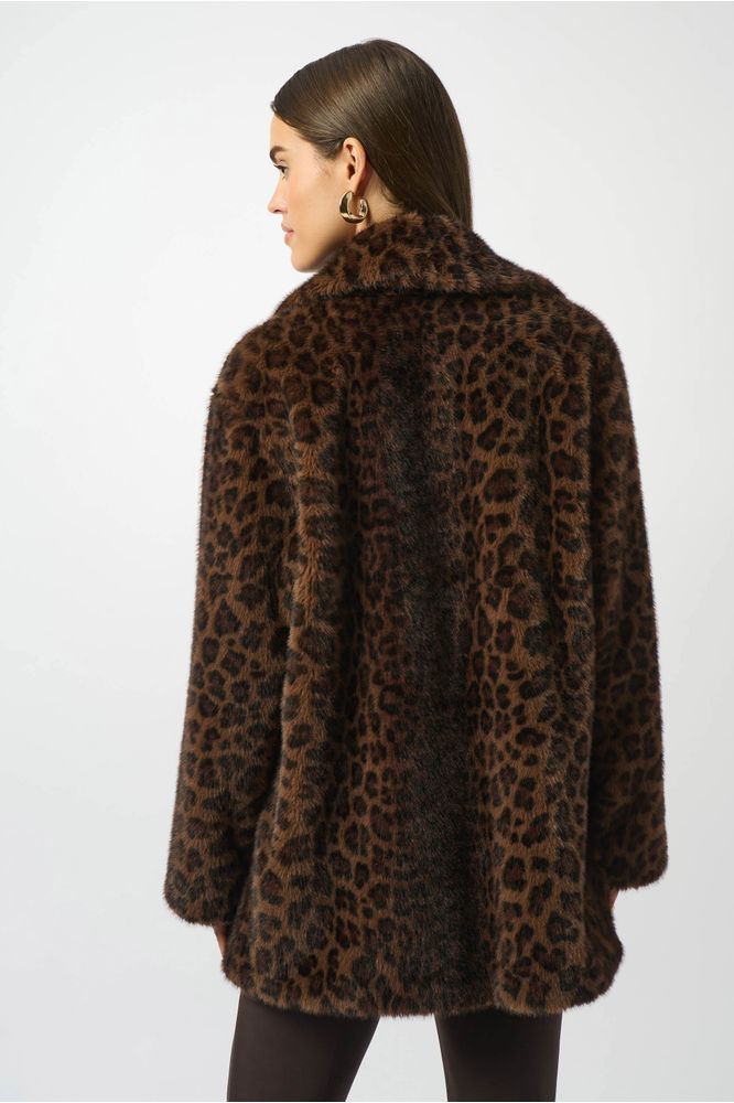 Joseph Ribkoff Faux Fur Leopard Coat