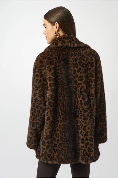 Joseph Ribkoff Faux Fur Leopard Coat
