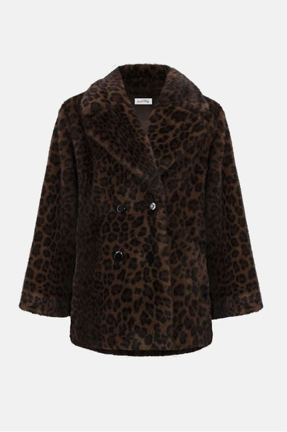 Joseph Ribkoff Faux Fur Leopard Coat