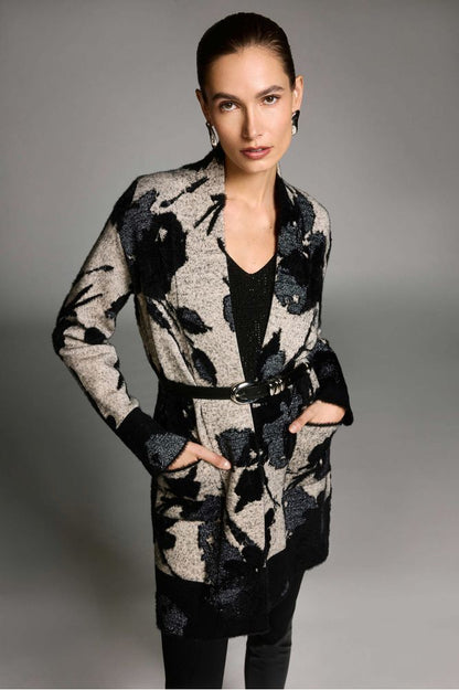 Joseph Ribkoff Abstract Long Cardigan