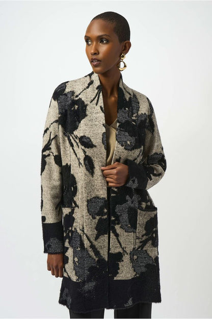 Joseph Ribkoff Abstract Long Cardigan