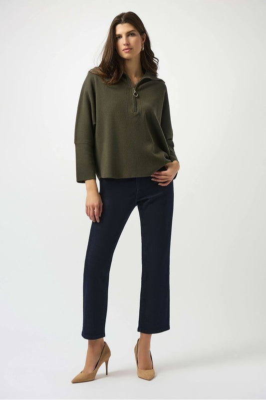 Joseph Ribkoff Pullover Zip Collar