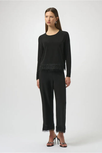 Joseph Ribkoff  Black Silky Knit Top
