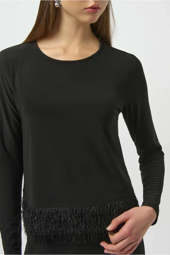 Joseph Ribkoff  Black Silky Knit Top