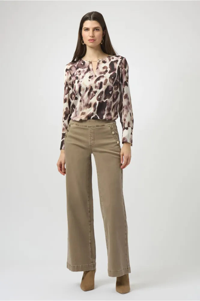 Joseph Ribkoff Satin Animal Top