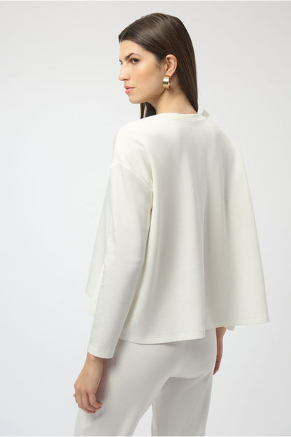 Joseph Ribkoff Scuba Ruffled Top