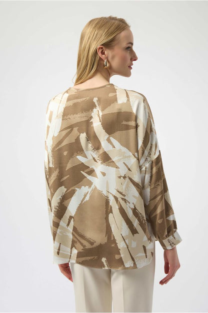 Joseph Ribkoff Satin Abstract Tunic