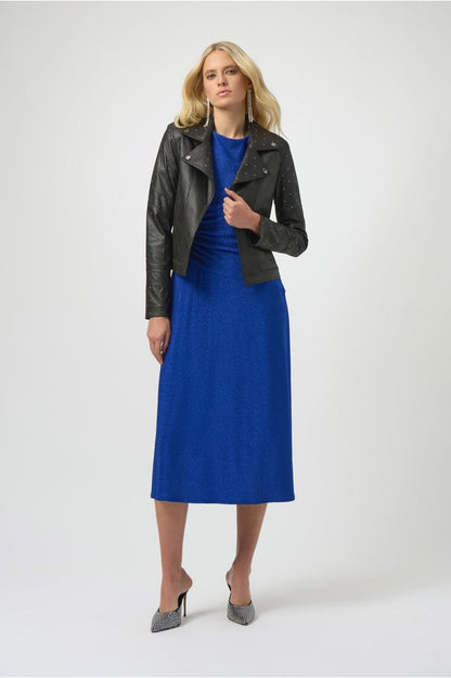 Joseph Ribkoff Rhinestones Faux Suede Jacket