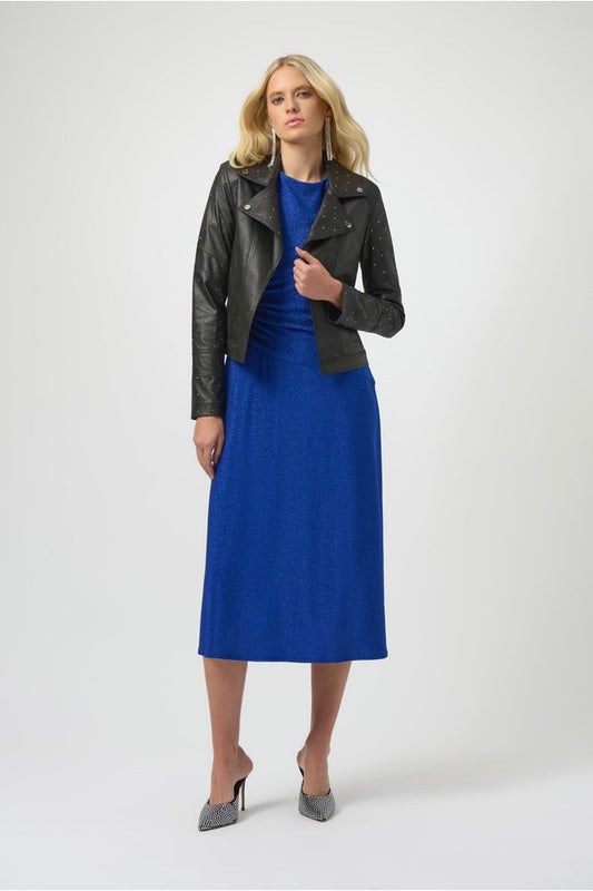 Joseph Ribkoff Rhinestones Faux Suede Jacket