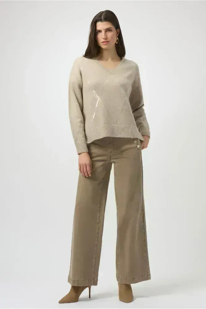 Joseph Ribkoff Classic Wide Leg Fawn