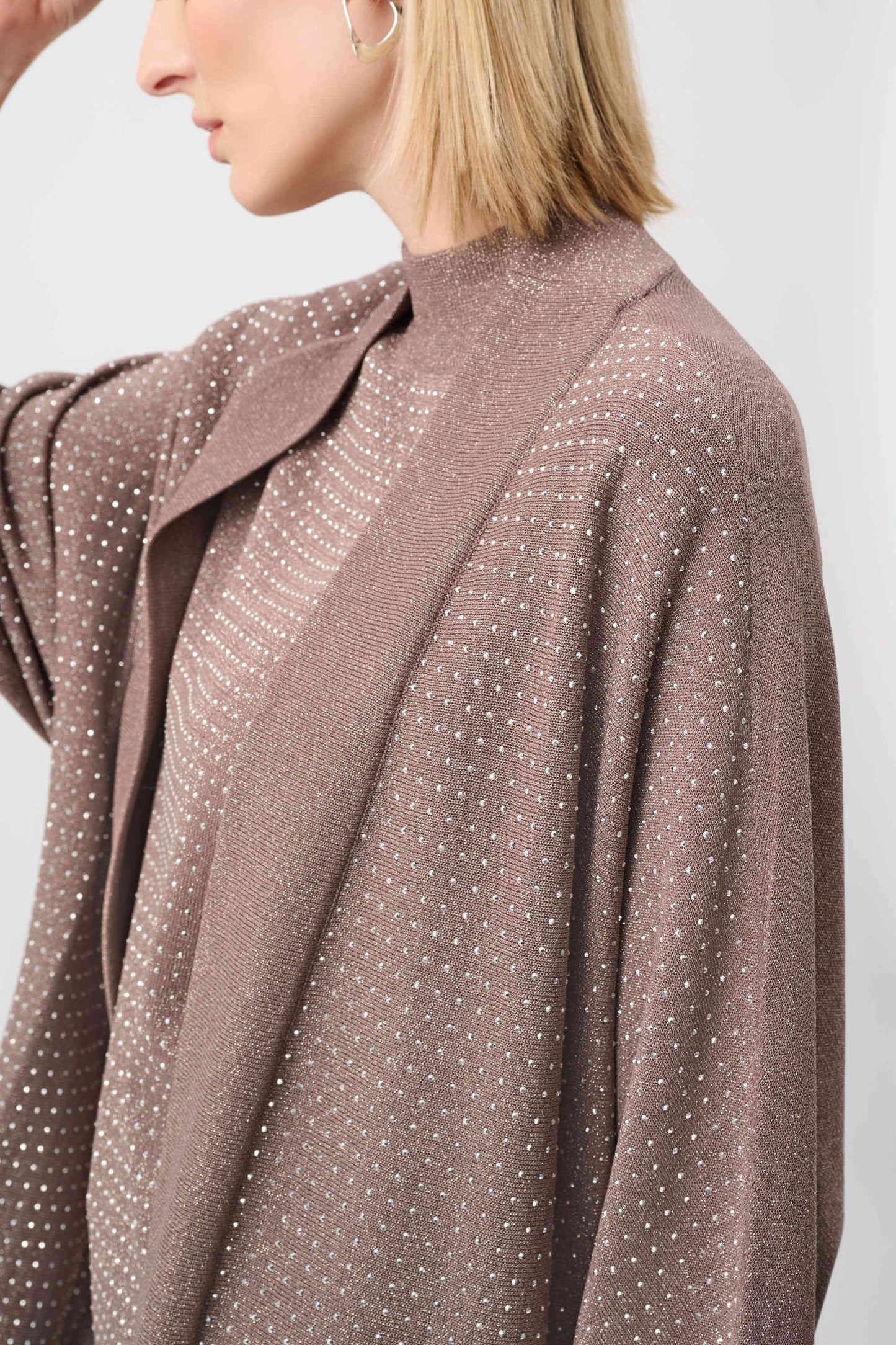 Joseph Ribkoff Knit Cover Up- Mink/Gold